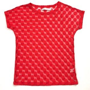 Sheer Polka Dot Mesh Top